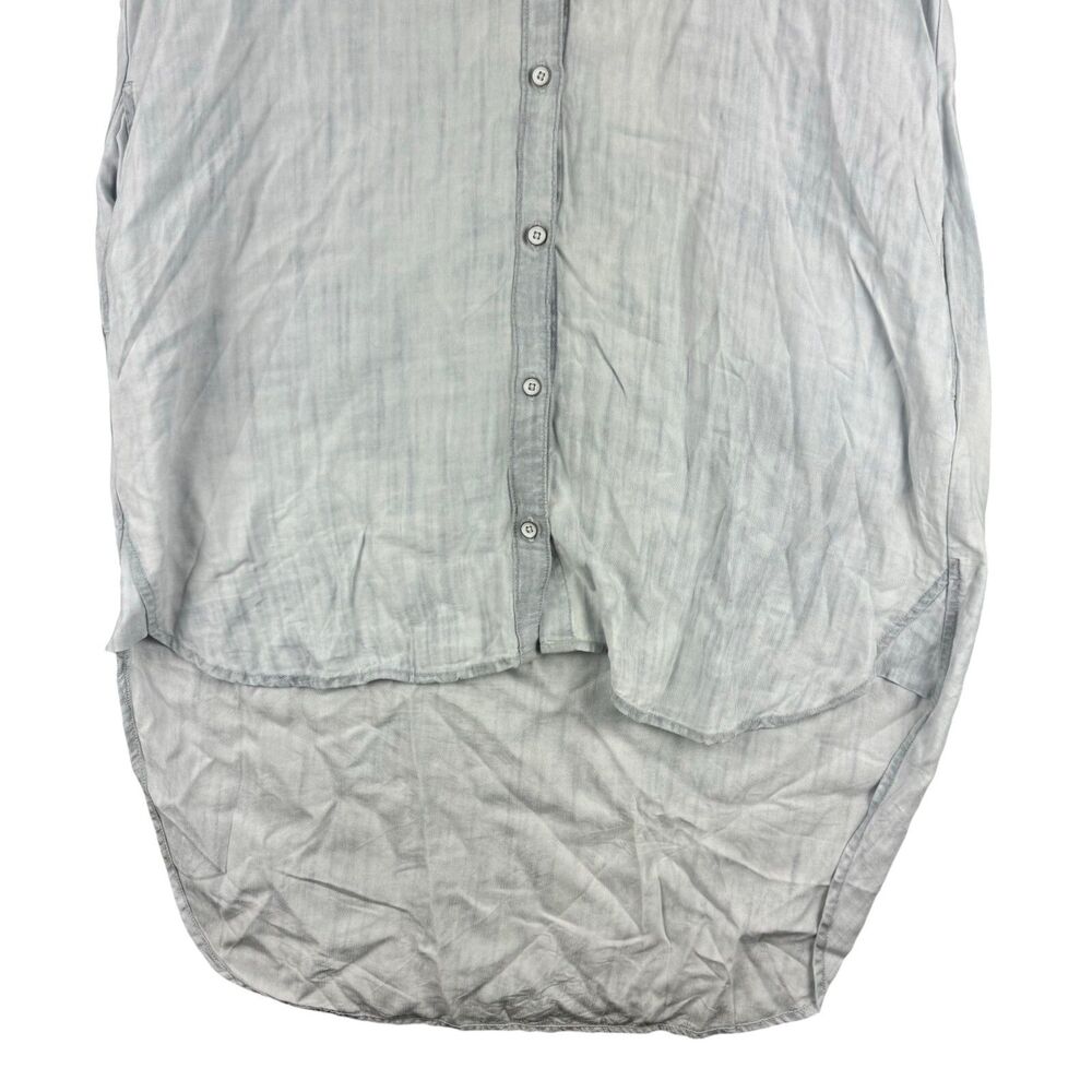 Chelsea & Violet Shirt Dress Women's Large Blue Chambray Button Front Pockets - Picture 5 of 9